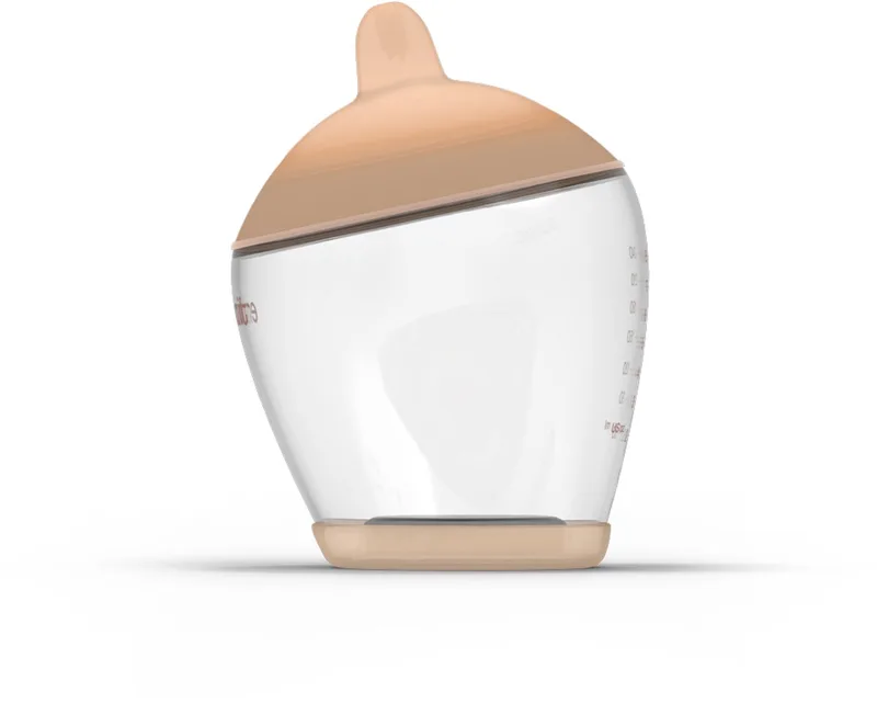 Classic Babyfles - responsief voeden - anti-koliek - borstvormig - 240 ml - kleur: - maat: 5 by Emulait in Light – product photo