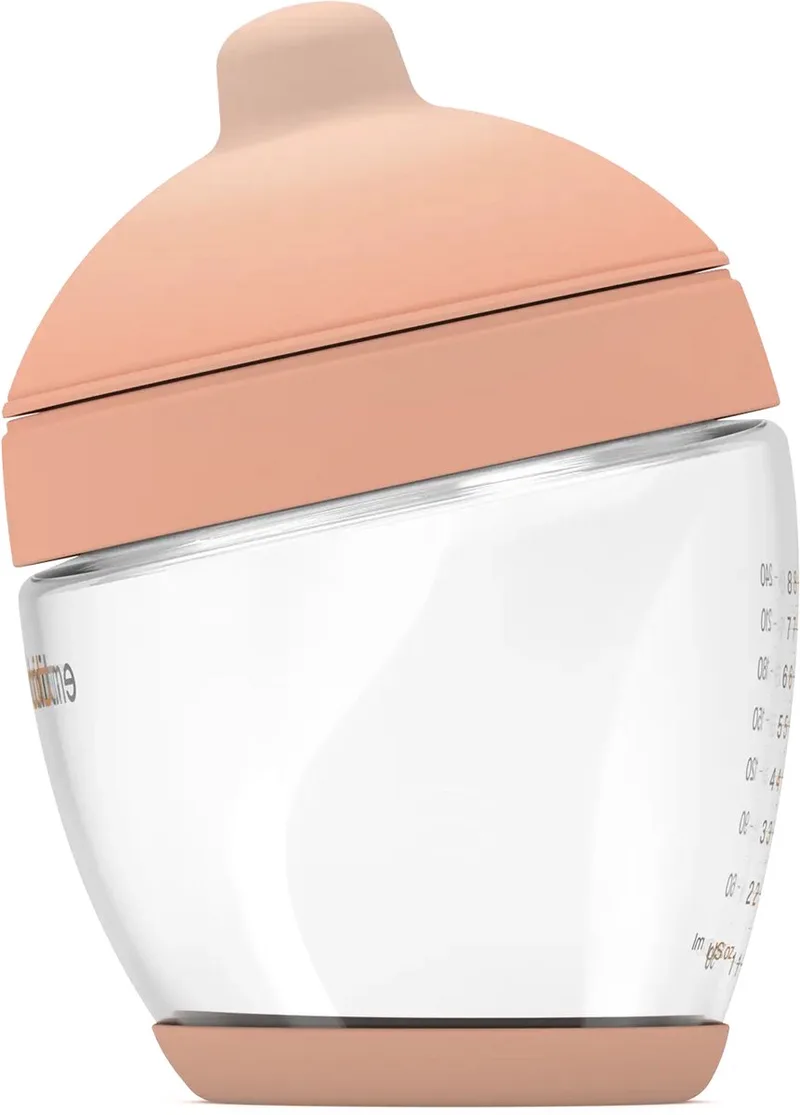 Classic Glazen Babyfles - responsief voeden - anti-koliek - borstvormig - 240 ml - kleur: - maat: 5 van Emulait in Fair – productfoto