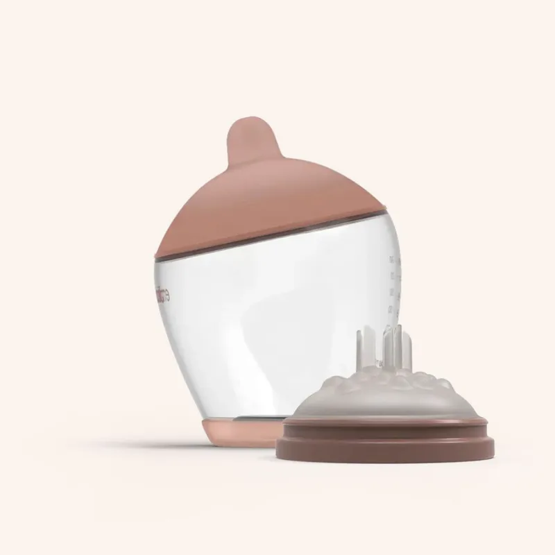 Classic Glazen Babyfles - responsief voeden - anti-koliek - borstvormig - 240 ml - kleur: - maat: 3 by Emulait in Rich – product photo 3 of 4