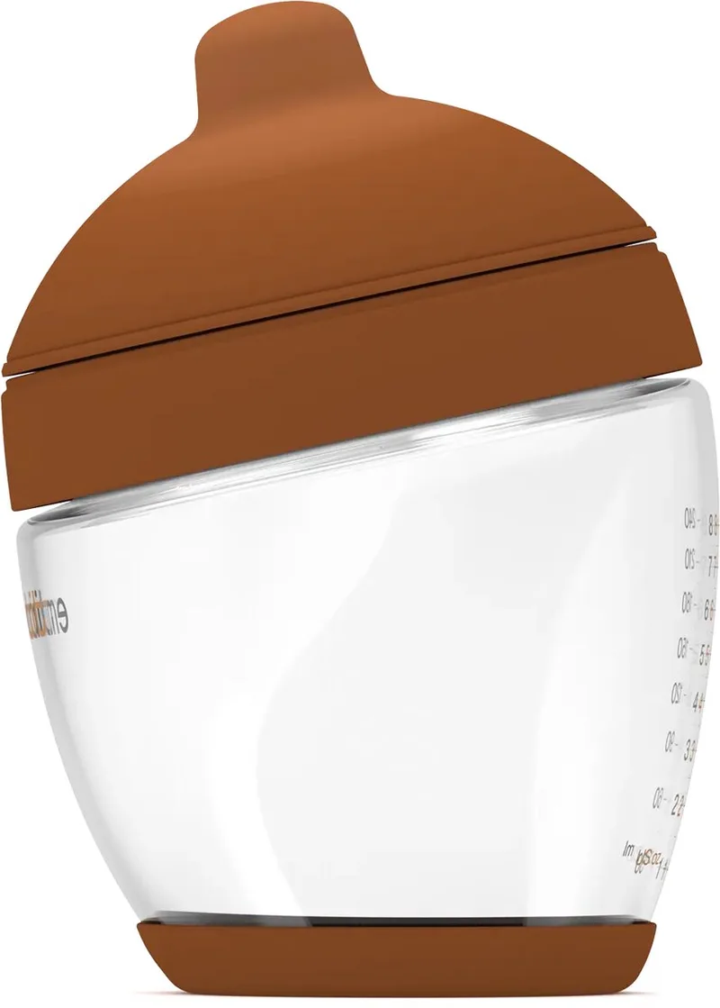Classic Glazen Babyfles - responsief voeden - anti-koliek - borstvormig - 240 ml - kleur: - maat: 5 de Emulait en Deep – photo produit