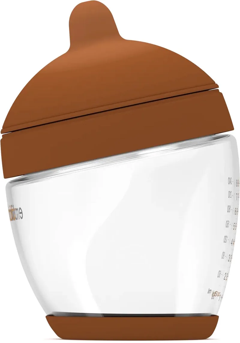 Classic Glazen Babyfles - responsief voeden - anti-koliek - borstvormig - 240 ml - kleur: - maat: 3 de Emulait en Deep – photo produit