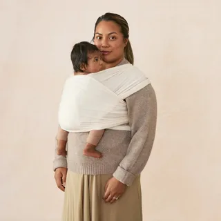 Aura Draagdoek Duurzaam Mesh Cream von Ergobaby in Blau – Produktfoto 3 von 4