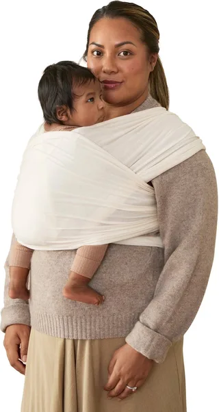 Aura Sustainable Knit Draagdoek by Ergobaby in Cream – product photo 1 of 3