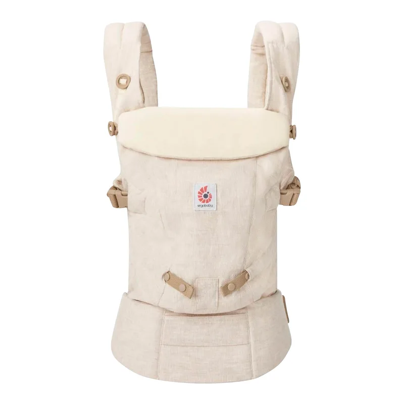 draagzak Adapt Linen - Naturel Linen - ergonomische draagzak vanaf geboorte - maat 56 tot 86/92 - 3 Draagposities von Ergobaby in Beige – Produktfoto 3 von 3
