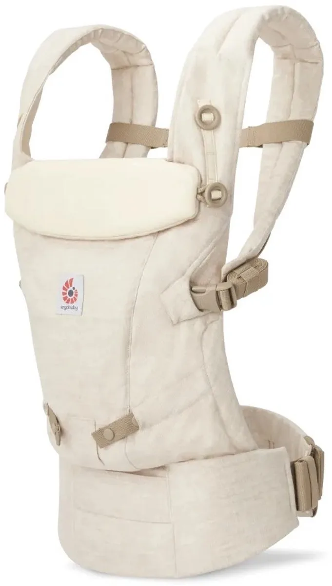 draagzak Adapt Linen - Naturel Linen - ergonomische draagzak vanaf geboorte - maat 56 tot 86/92 - 3 Draagposities van Ergobaby in Beige – productfoto