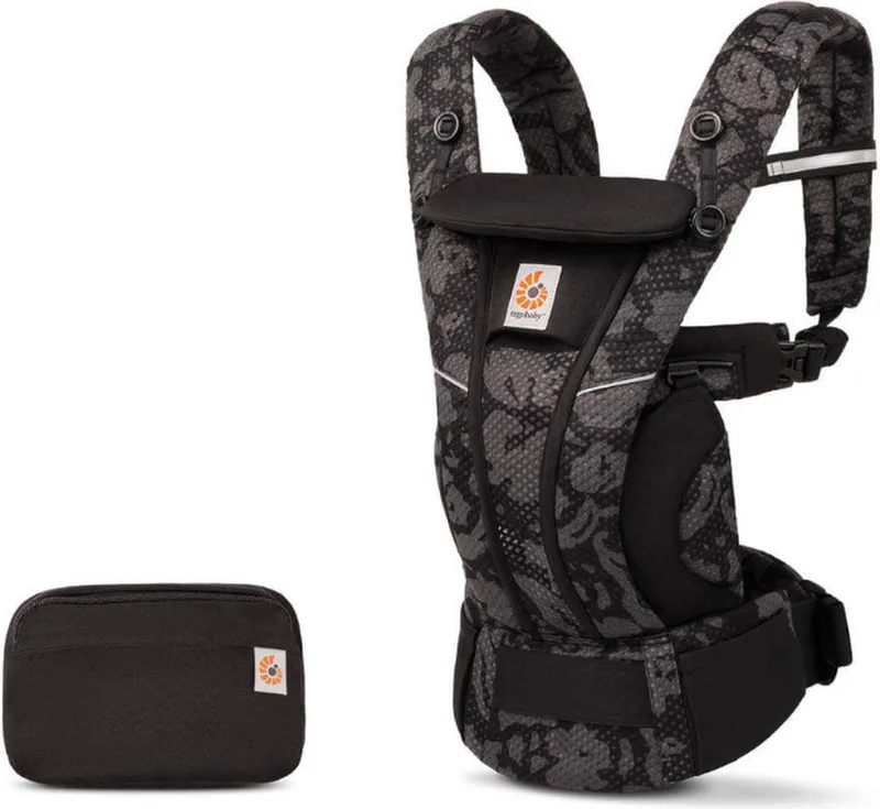Draagzak Omni 360 - Breeze - Onyx Blooms van Ergobaby in Zwart Blooms – productfoto