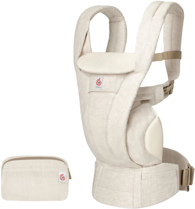 Omni Deluxe Linen Draagzak - Natural Linen van Ergobaby in Beige – productfoto