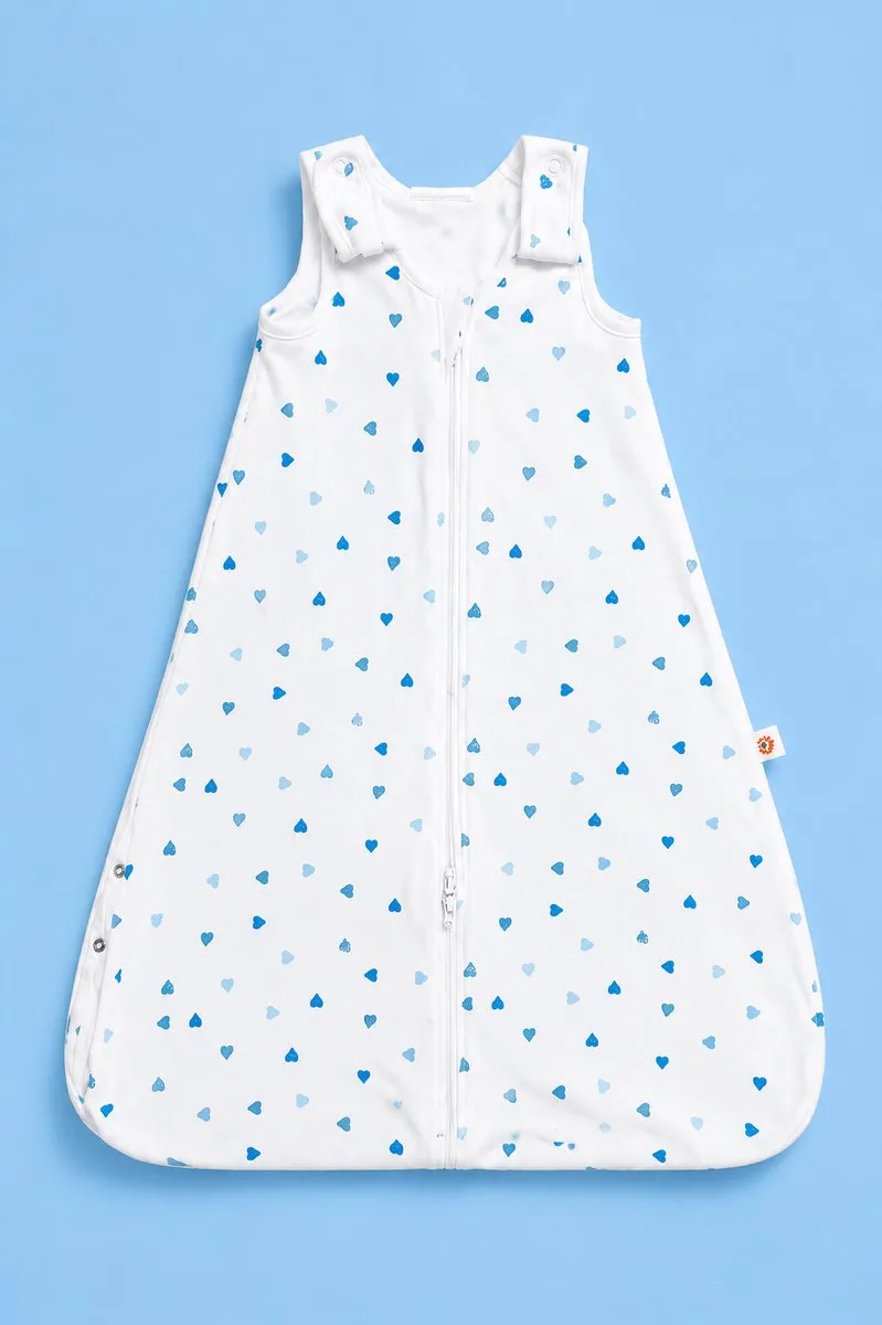 Slaapzak On The Move - 6-18 Mnd - Blauw gedessineerd by Ergobaby in Heart to Heart – product photo