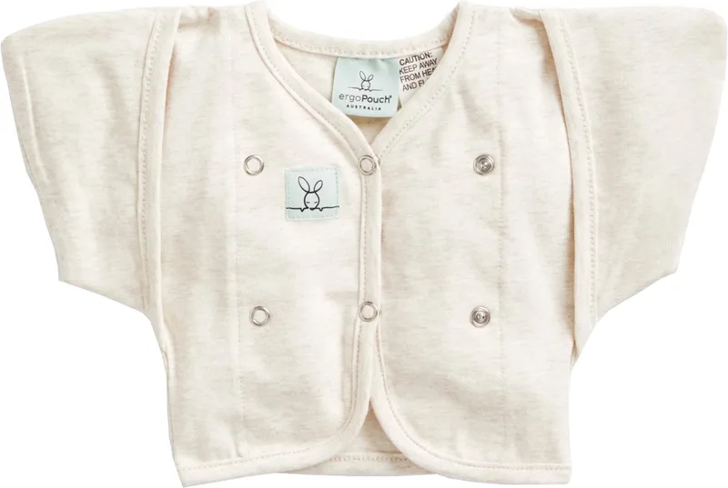 Cocoon Butterfly Cardi - 0,2 Tog - Baby slaapzak - Inbakerslaapzak - 0-3 md - Oatmeal Marle fra ergoPouch i Oatmeal beige – produktbillede