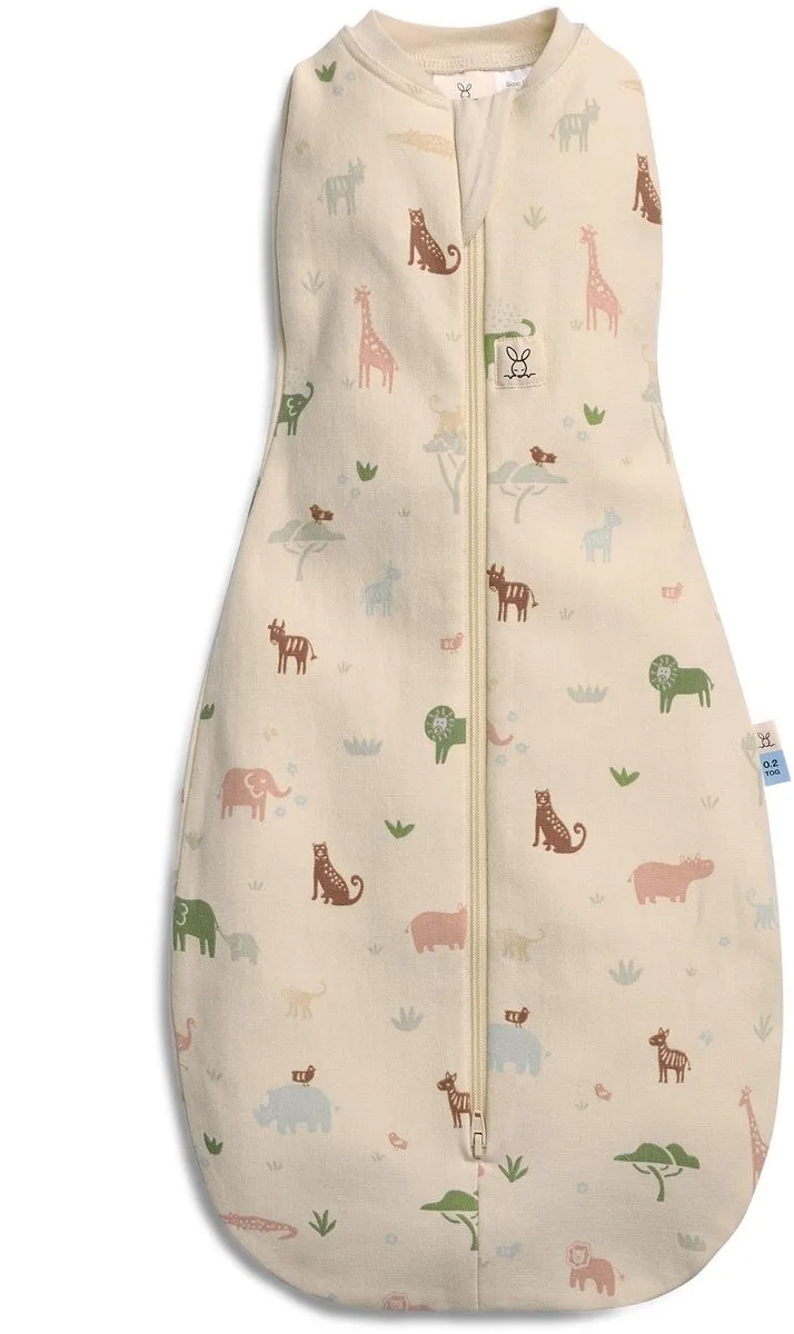 Cocoon inbaker slaapzak - 0,2 Tog - Slaapzak Baby - Inbakerslaapzak - Slaapzakken- Zomerslaapzak - Slaapzak 60 cm fra ergoPouch i Savannah – produktbillede