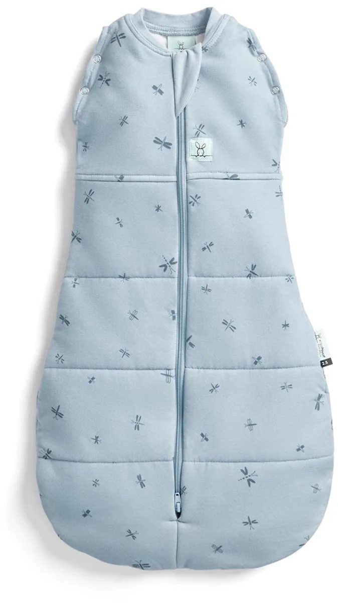 Cocoon inbaker slaapzak - 2,5 Tog - 2-in-1 Slaapzak - Combi Slaapzak Baby + Inbakerslaapzak - Slaapzakken -Slaapzak 70cm by ergoPouch in Dragonflies – product photo