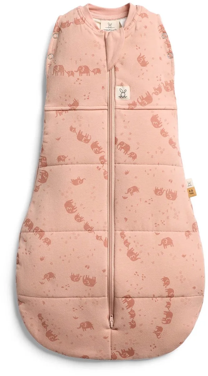 Cocoon inbaker slaapzak - 2,5 Tog - 2-in-1 Slaapzak - Combi Slaapzak Baby + Inbakerslaapzak - Slaapzakken -Slaapzak 80 cm fra ergoPouch i Elephant Parade – produktbillede