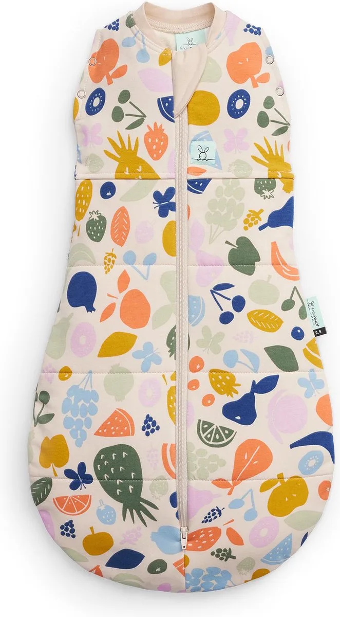 Cocoon inbaker slaapzak - 2,5 Tog -2-in-1 Slaapzak - Combi Slaapzak Baby + Inbakerslaapzak - Slaapzakken -Slaapzak 60 cm by ergoPouch in Fruit Salad – product photo