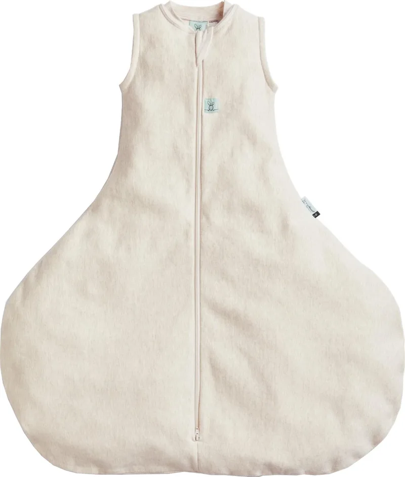 Jersey Heup Dysplasie Slaapzak - 1,0 Tog - Slaapzak baby - Slaapzak - 3-12 md - Oatmeal Marle by ergoPouch in Beige – product photo