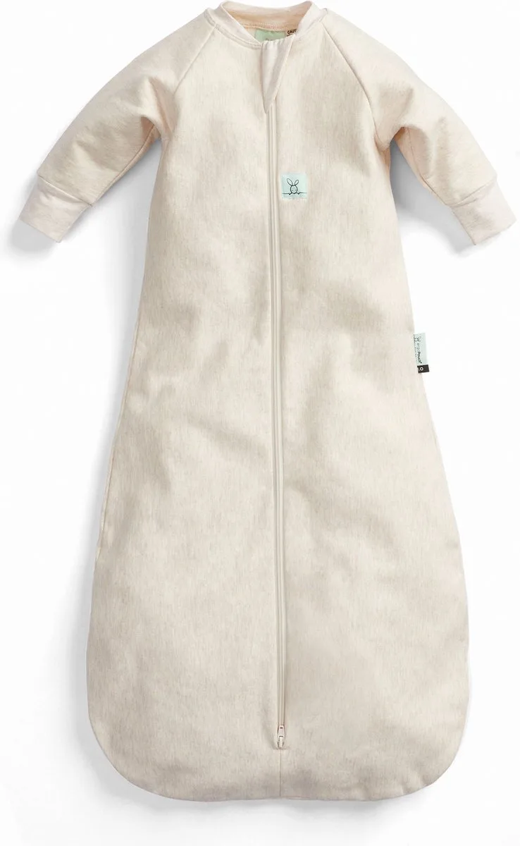 Jersey Slaapzak met mouwen - 1.0 Tog - Baby Slaapzak - Slaapzakken - Slaapzak kind - Slaapzak 90 cm - Oatmeal Marle by ergoPouch in Oatmeal Marle- beige – product photo