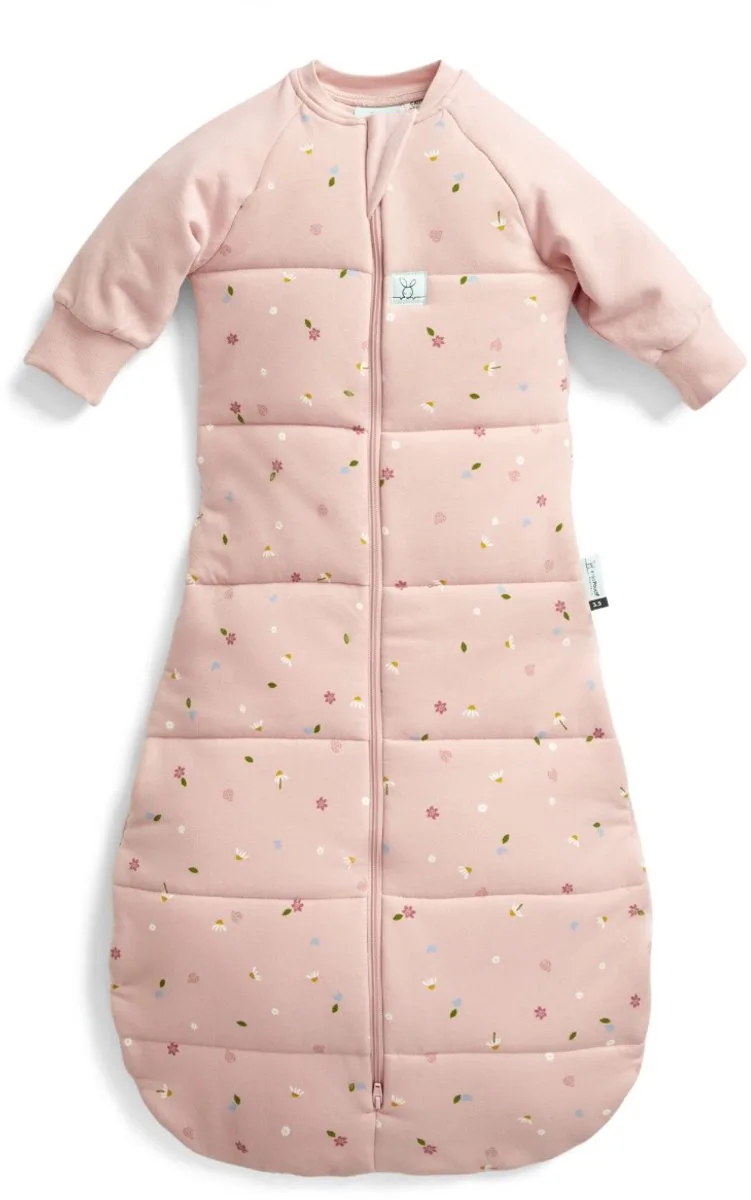 Jersey Slaapzak met mouwen - 2,5 Tog - Slaapzak baby - Slaapzak - Slaapzak 90 cm - Slaapzak 8-24 md fra ergoPouch i Daisies – produktbillede