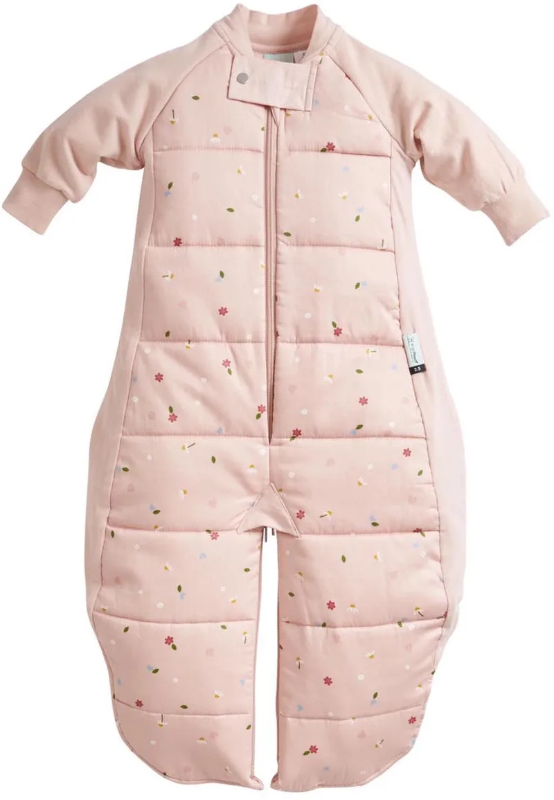 Sleepsuit Slaapzak - 3,5 Tog - Slaapzak - Slaapzak baby - Slaapzakken - Slaapzak kind winter - 2-4 jaar - Slaapzak 105 cm - Daisies van ergoPouch in Roze – productfoto