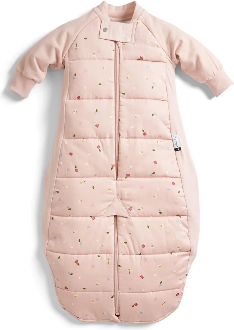 Sleepsuit Slaapzak - 3,5 Tog - Slaapzak - Slaapzak baby - Slaapzakken - Slaapzak kind winter - 8-24 md - Slaapzak 90 cm - Daisies by ergoPouch in Pink – product photo