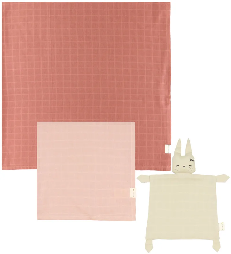 Baby Cadeaubox - Wikkeldoek/Hydrofiele Doek/Knuffeldoekj fra Fabelab – produktbillede