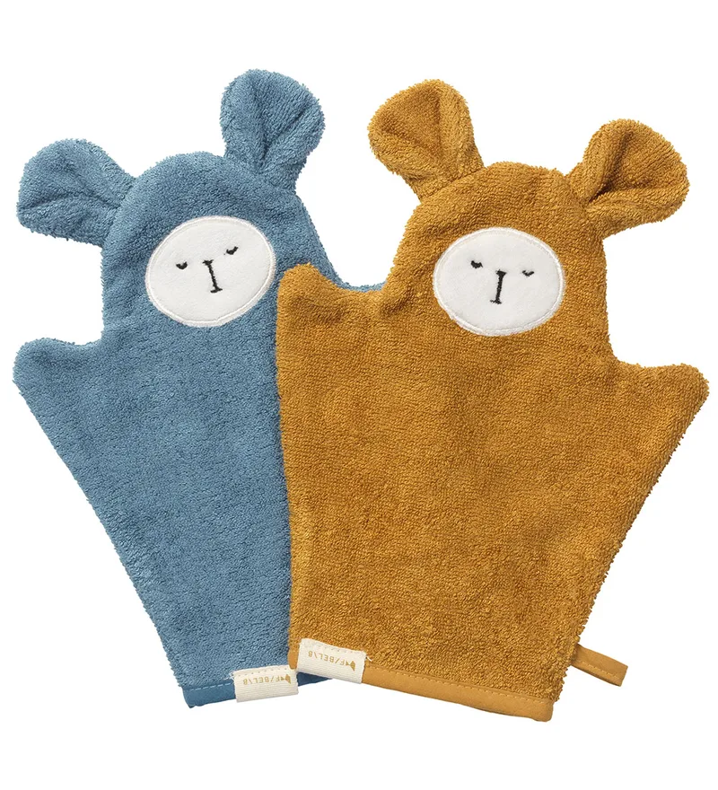 Washandje - 2-pack - Beer - Blue Spruce Mix by Fabelab – product photo