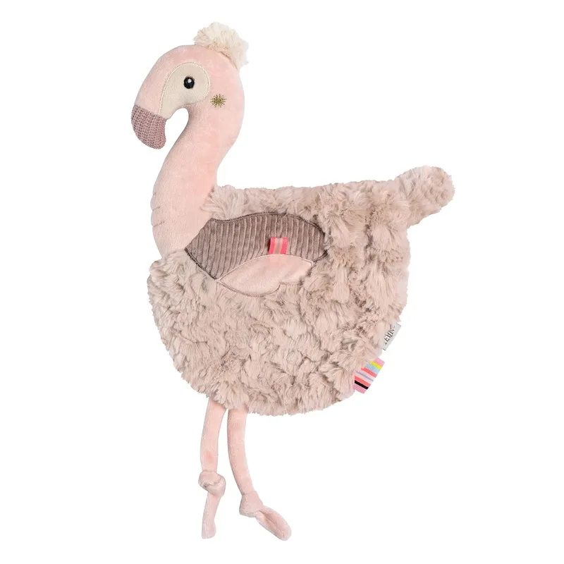Flamingo-Schmusetuch - Spielgefährte, Einschlafhilfe und Stofftier-Kuscheldecke zum Greifen, Fühlen, Kuscheln und Liebhaben für Babys und Kleinkinder ab 0+ Monaten von Fehn – Produktfoto