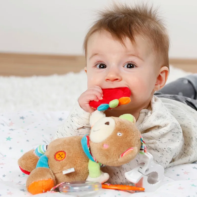 Greifling Klemm-Spielzeug Teddy Oskar van Fehn in Meerkleurig, 300 mm – productfoto 3 van 3