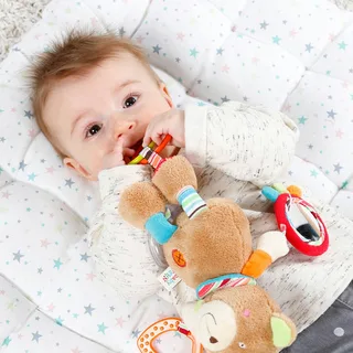 Greifling Klemm-Spielzeug Teddy Oskar van Fehn in Meerkleurig, 300 mm – productfoto 2 van 3