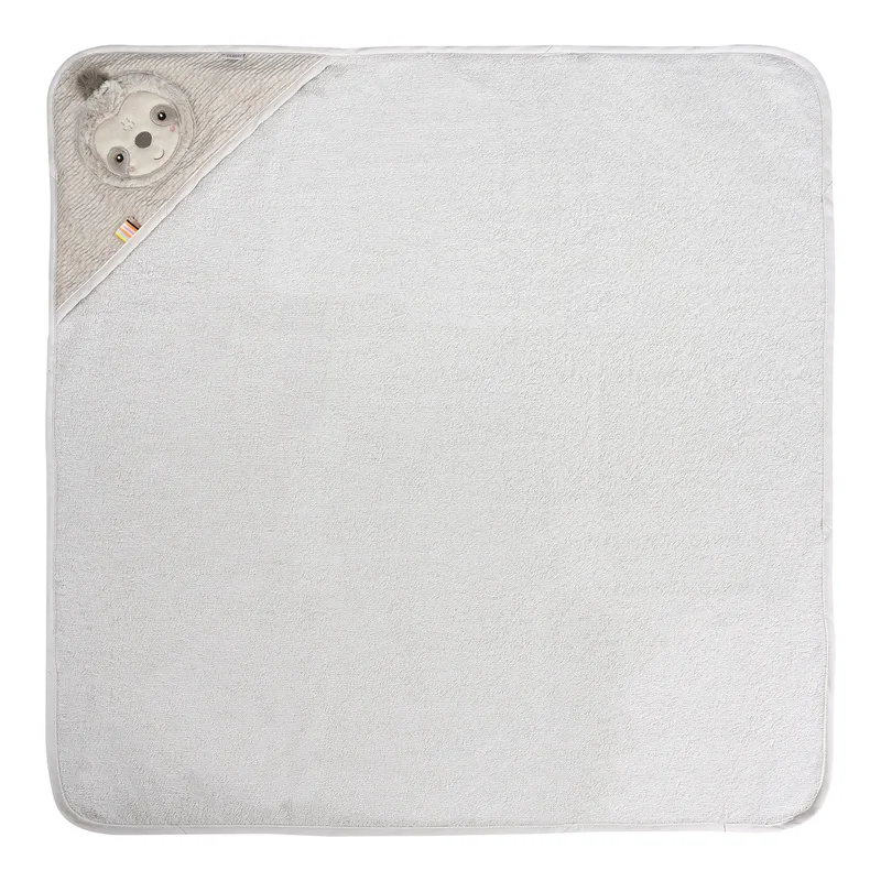 Kapuzenbadetuch 80x80 cm de Fehn en Gris, 80 × 80 × 0,7 mm – photo produit 1 sur 3