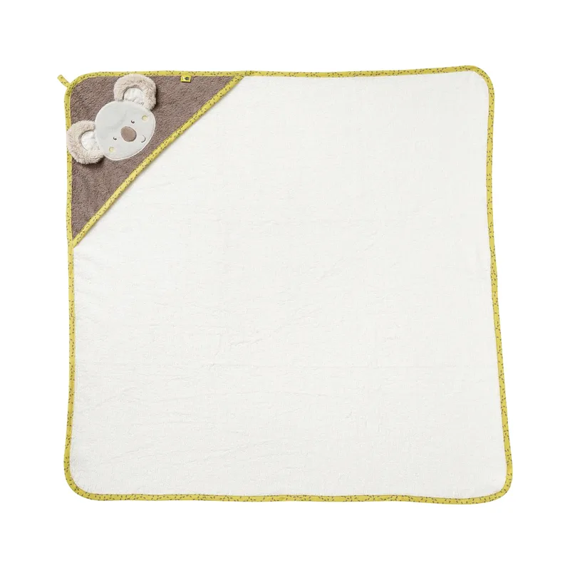 Kapuzenbadetuch 80x80 cm van Fehn in Naturel, 80 × 80 mm – productfoto 1 van 3