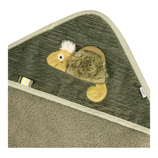 Kapuzenbadetuch 80x80 cm by Fehn in Oliv, 80 × 80 × 0,5 mm – product photo 2 of 3