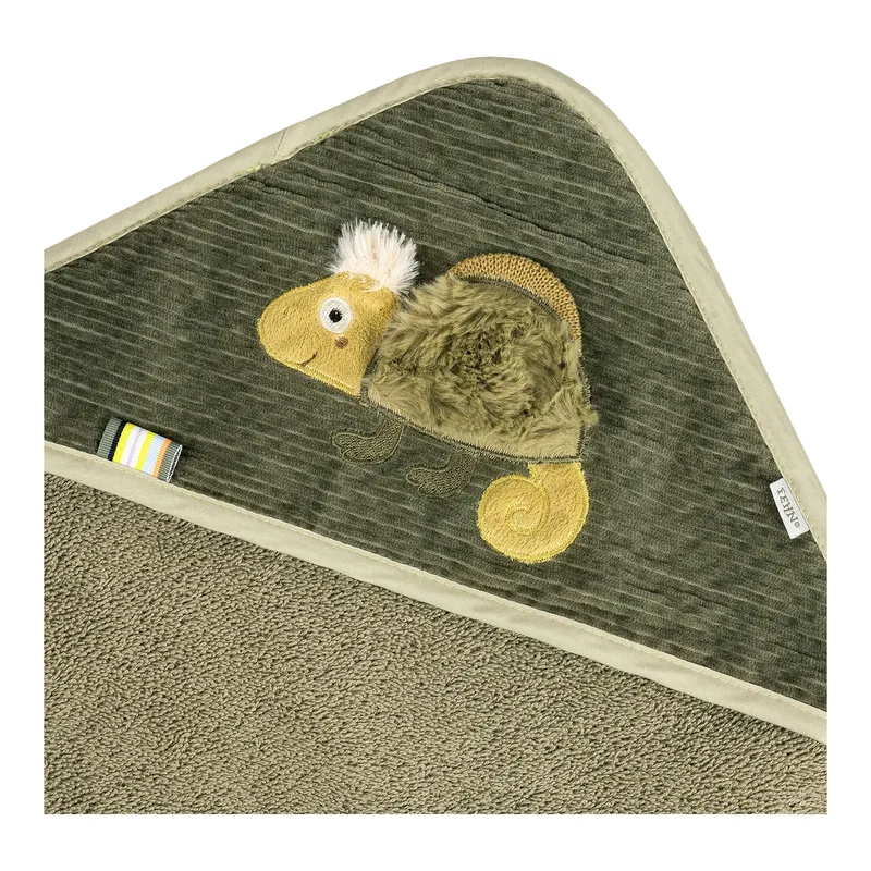 Kapuzenbadetuch 80x80 cm by Fehn in Oliv, 80 × 80 × 0,5 mm – product photo 2 of 3