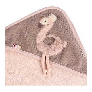 Kapuzenbadetuch 80x80 cm von Fehn in Rosa, 80 × 80 × 0,5 mm – Produktfoto 2 von 3