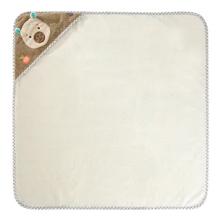 Kapuzenbadetuch Capybara Clara 80x80cm van Fehn in Beige – productfoto 1 van 3