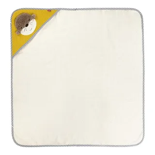 Kapuzenbadetuch Otter Theo 80x80 cm weiss | gelb | blau från Fehn i Vit, Gul, Blå, 80 × 80 mm – produktbild 1 av 3