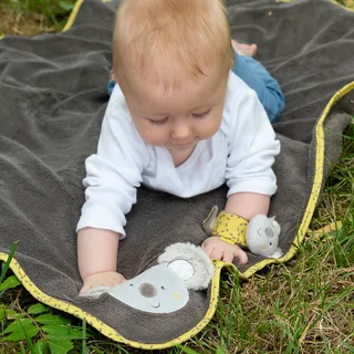 Kuscheldecke Koala Australia 100 x 75 cm van Fehn in Grijs, 1000 × 750 × 50 mm – productfoto 3 van 3