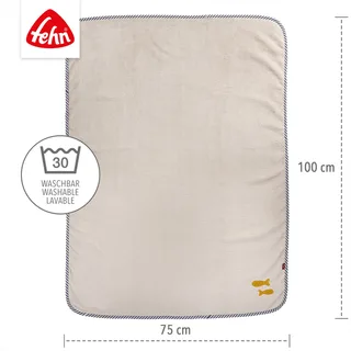 Kuscheldecke Otter Theo van Fehn in Beige, 100 × 74,5 × 0,3 mm – productfoto 2 van 3