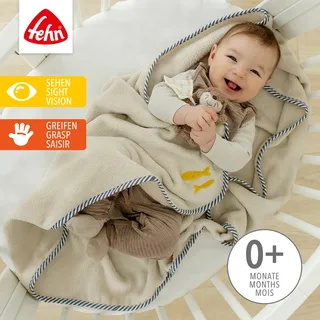Kuscheldecke Otter Theo van Fehn in Beige, 100 × 74,5 × 0,3 mm – productfoto 1 van 3