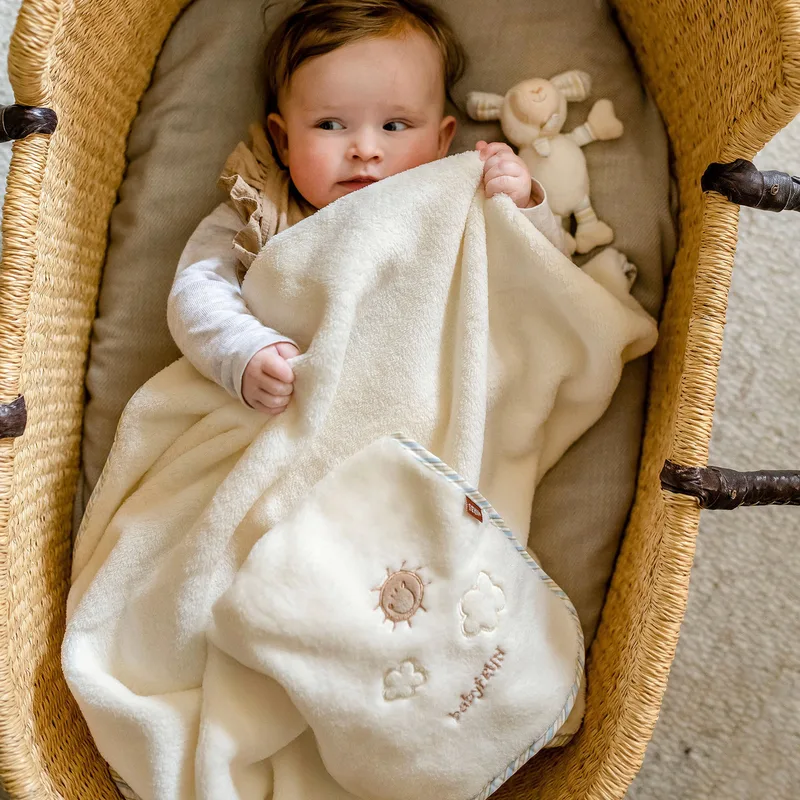 Kuscheldecke Schaf Baby Love 100 x 75 cm de Fehn en Beige, 100 × 75 mm – photo produit 2 sur 3