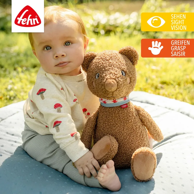 Kuscheltier Bär Fred XL 38cm de Fehn en Marron, 45 × 15 × 12,8 mm – photo produit