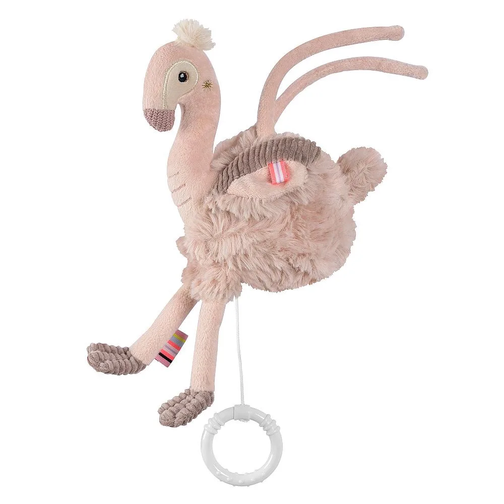 Muziekknuffel Flamingo Mini Lazy Crazy Pink 0+ 24 cm från Fehn – produktbild