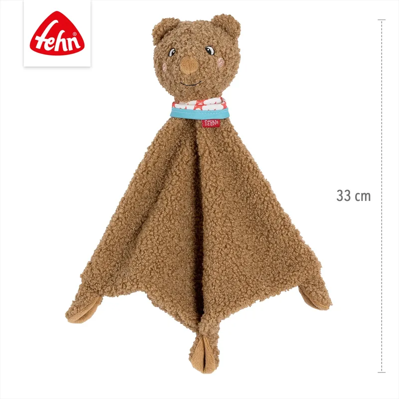 Schmusetuch Bär Fred van Fehn in Bruin, 33,5 × 32 × 6,6 mm – productfoto 3 van 3