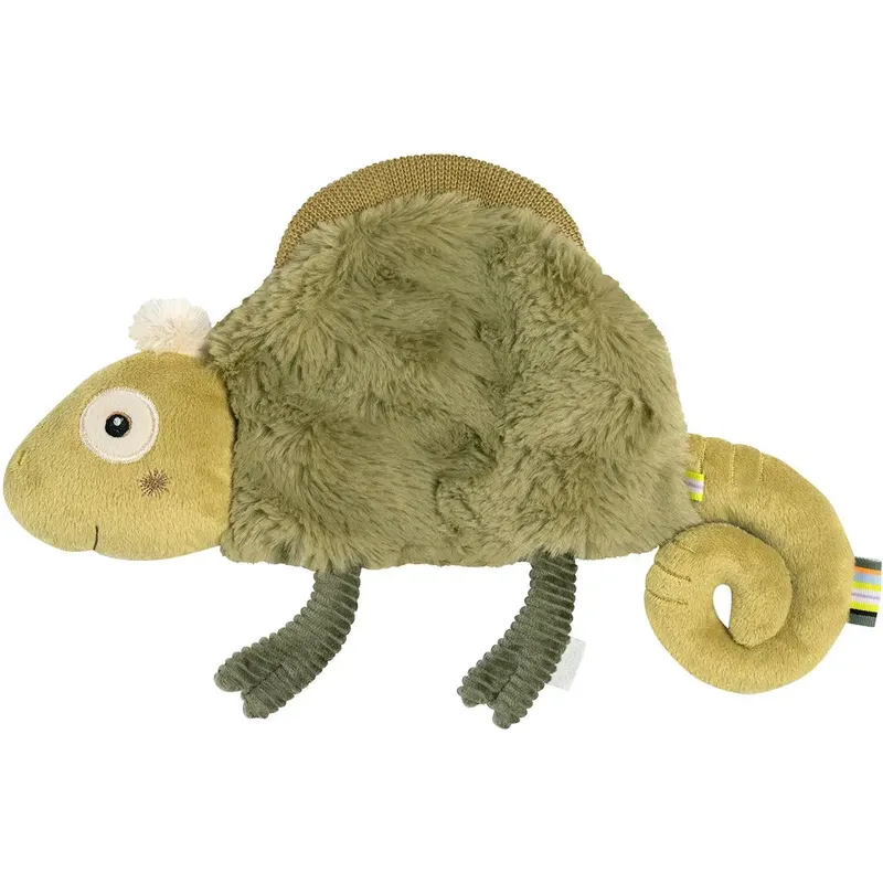Knuffeldoekje kameleon, speelmaatje, slaaphulp & knuffeldoekje om vast te pakken, te voelen, te knuffelen en lief te hebben voor baby's en peuters vanaf 0+ maanden van Fehn – productfoto