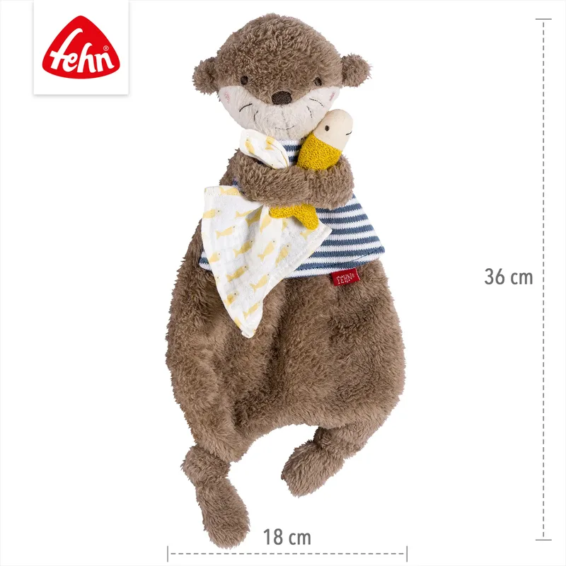 Knuffeldoekje otter Theo van Fehn in Bruin, 35,5 × 19 × 5,8 mm – productfoto 2 van 3
