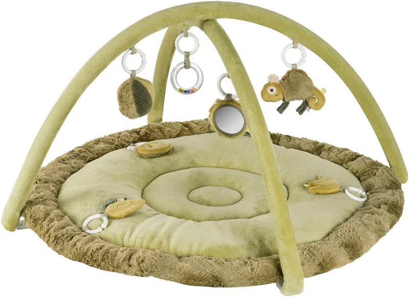 Spielbogen Lazy, Crazy & Pink, Chamäleon, 3-D-Activity-Decke, mit 5 abnehmbaren Spielzeugen de Fehn en Vert – photo produit