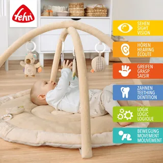 Spielbogen mit 3-D-Activity-Decke Capybara Clara van Fehn in Meerkleurig, 90,5 × 90,5 × 52 mm – productfoto 1 van 3