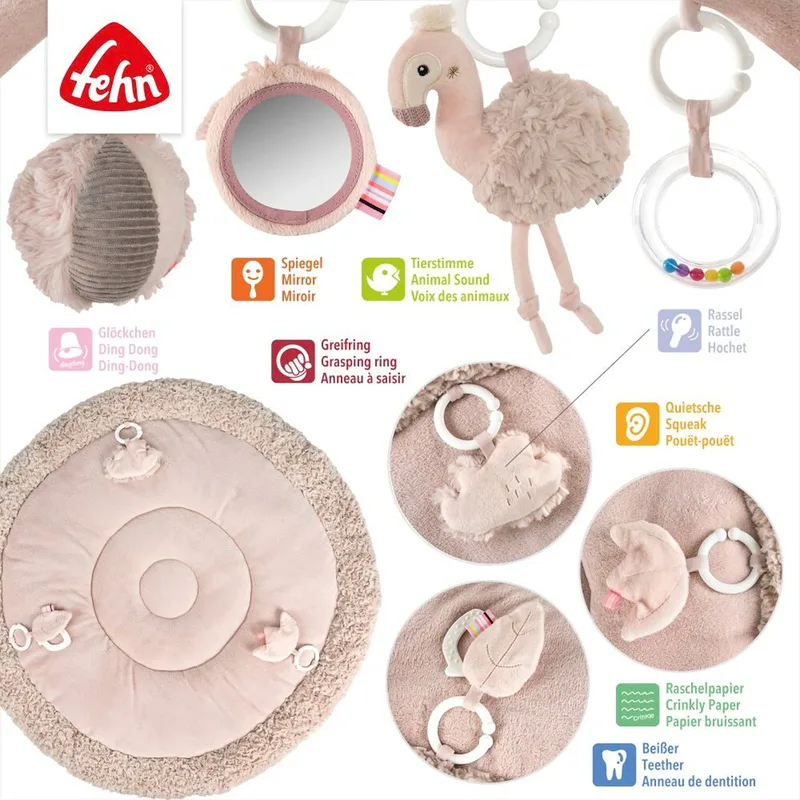 Spielbogen mit 3-D-Activity-Decke Flamingo by Fehn in Pink, 92 × 92 × 48 mm – product photo 3 of 3