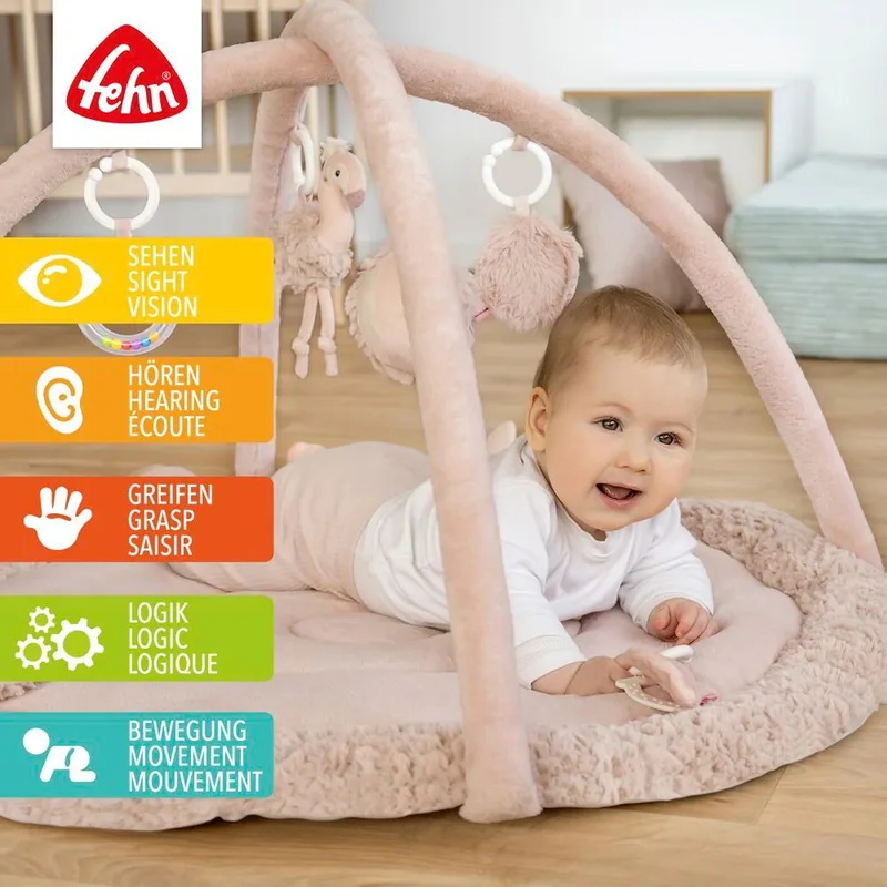 Spielbogen mit 3-D-Activity-Decke Flamingo by Fehn in Pink, 92 × 92 × 48 mm – product photo 1 of 3