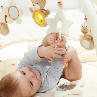 Fehn 3D babygym speelkleed regenboog 80x105 cm 0 jaar van Fehn in Beige, 800 × 1050 mm – productfoto 3 van 3