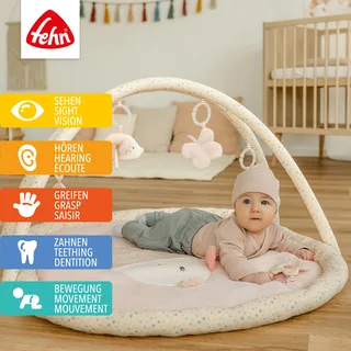 Spielbogen mit 3-D-Activity-Decke Vogel feehnLAND van Fehn in Roze, 105 × 80 × 49 mm – productfoto 1 van 3