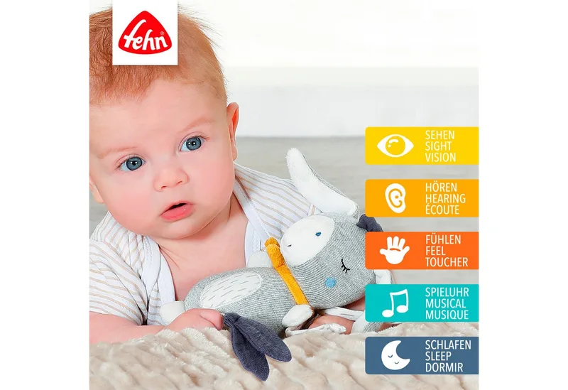 Spieluhr Mini-Spieluhr Esel från Fehn i Grå – produktbild 2 av 5